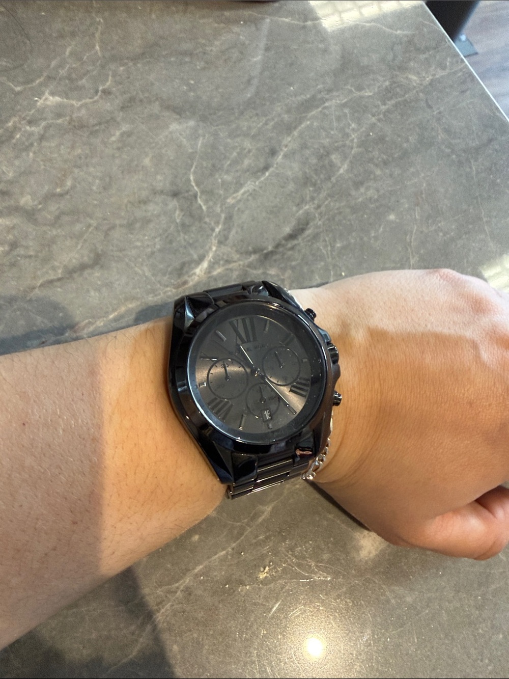 Michael Kors Black Stainless Steel Chronograph Watch